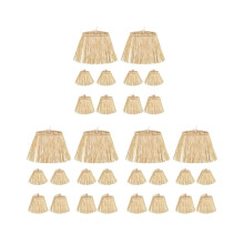 Kit de 30 pièces pour épouvantail en paille et raphia : accessoires de costume, décoration, liens pour le cou, les bras et les chevilles.