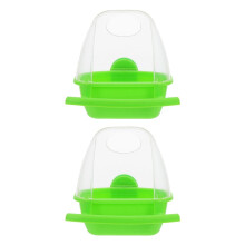 Cutie pentru hrană pentru păsări – Plastic verde, 11x10x4cm