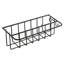 Metalen sponshouder voor de gootsteen – zwart, 18,3 x 6,5 x 9 cm