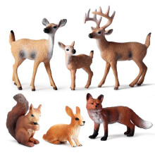 Realistic Woodland Animal Toy Set