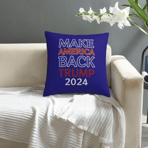 Capa de Almofada Trump2024, 45x45cm, em Poliéster Macio 2