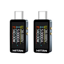 2 testeurs de tension et de courant USB WITRN CC1, affichage numérique PD3.1, wattmètre 28 V Type-C