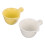 Ensemble de 2 bols à sauce en céramique, jaune et blanc 1