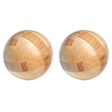 2 puzzles en bois magiques, casse-têtes, jeu d'intelligence, puzzles sphériques pour adultes et enfants