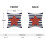 Conjunto de 2 capas de almofada com a bandeira americana, 45x45 cm (18x18 polegadas). 5
