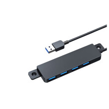 Hub USB 3.0 com 4 portas USB 3.0 e carregador para smartphones, computadores e PCs profissionais, tamanho C, 60 cm.