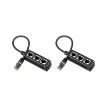 Adaptateur répartiteur Ethernet RJ45 (2 ports), répartiteur Ethernet 1 vers 3, pour l'extension de réseau à domicile, au bureau ou à l'école