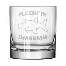 Pahar Rocks de 11 oz - Design cu umor de rechin
