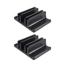 2X Vaydeer Laptop Stand Vertical Computer Stand Vertical Desktop Stand Space-Saving Desktop Storage Rack (3 Slots)