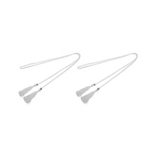 Ceinture à pompons tissés 2X, nœud décoratif, chaîne de taille, corde de taille blanche