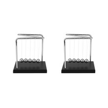 2X Berceau de Pendule Physique Scientifique en Bois de Type Z, Ornement de Bureau en Bois à Onde d'Équilibre