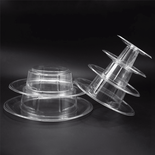 Torre expositora transparente de 4 niveles para macarons 2