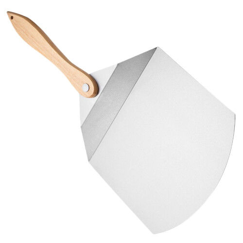 Pizzaschieber aus Edelstahl mit Holzgriff 1