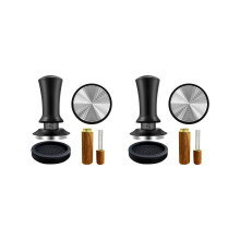 2X Coffee Espresso Tamper 51mm with WDT Tool Calibrated Spring Loaded, with Silicone Mat, for Espresso Coffee Machine