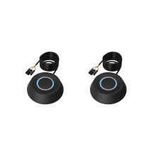 2X Computer  1.8m PC Motherboard External Start Power LED Light Button Extension Cable Round Startup  A