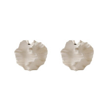 2X Coral Vase Nordic Art Container for Flower Pampas Grass Vase Living Room Tabletop Centerpieces Decor Creamy-White A
