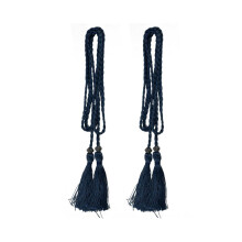 2X Woven Tassel Belt Knot Decorated Waist Chain Waist Rope Navy