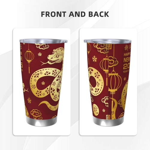 20oz Snake Year rostfritt stål resemugg 2