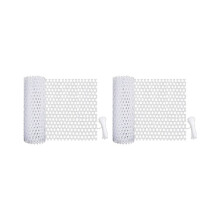 2 grillages à poules en plastique, fil de clôture pour jardinage, clôture pour volailles, cadre en grillage blanc