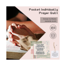 2X Pocket Prayer Quilt Individually Prayer Quilt Hand-Sewn Colorful Quilt Cozy Unique Symbolist Poetry Quilt for Family