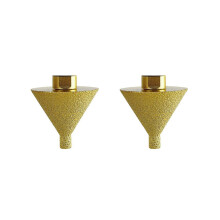 2X Diamond Beveling Chamfer Bit for Angle Grinders, 5/8In 11 Thread Countersink Drill Bits, Diamond Cone Tile Bit Small