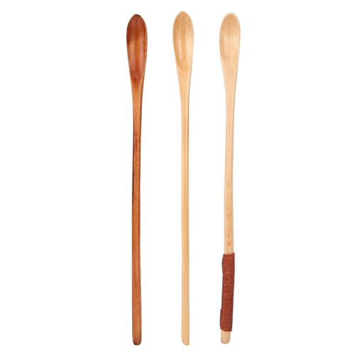 3-teiliges Holzlöffelset mit langem Stiel 1