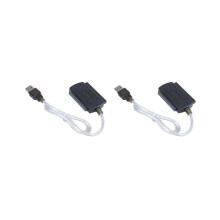 2 câbles adaptateurs USB 2.0/3.5/2.5 IDE pour disques durs (noir)