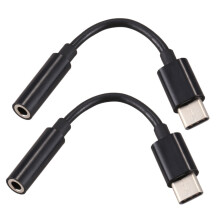 Adaptateur de câble USB-C vers prise casque/écouteurs 3,5 mm (2 unités), port USB-C mâle 3.1 vers prise audio stéréo femelle 3,5 mm