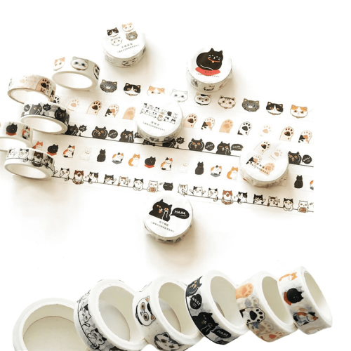 Washi-tejp för katter, set, 15 mm  4,8 m per rulle 1