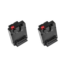 Adaptateur factice de batterie V-Mount V-Lock (2x) vers NP-F pour moniteur LED (F550, F570, F750, F970) avec connecteur D-Tap.