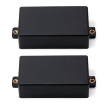 2 caches-micro humbucker scellés en plastique compatibles avec les micros SQ ST (noir)