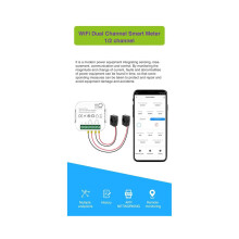 2 compteurs numériques Tuya WiFi 80 A pour la surveillance de la production et de la consommation d'énergie solaire photovoltaïque (2CT).