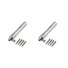 2X Stainless Steel Watch Crown Tube Insert Remover Opener Holder with 4 Pins for Removing Rlx Tudr Case Tube
