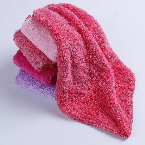 Coral velvet dishcloths absorbent thickened small 2