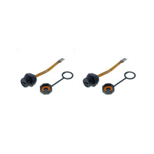 2X Waterproof IP67 IP68 Type C Female to Male PFC Flat Cable 3.1 Threaded Type Type-C 3.1