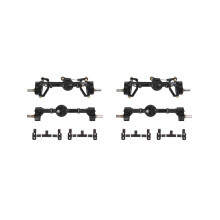 2 essieux portiques avant et arrière avec embase de biellette métallique pour voitures RC MN D90, MN-90, MN98, MN99S et MN45 (pièces de rechange)