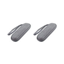 2X Portable M2 SSD Box Storage Bag Travel Case Storage Bag Carrying Box SSD Case Replacement Accessories Gray