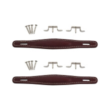 2X Pure Vintage Amplifier Handle - Brown, Stitched Leather