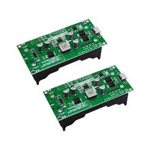 2x Typ-C 15W 3A 18650 Lithium-Akku-Ladegerätmodul – Step Booster Schnelllade-USV-Netzteil-Konverter