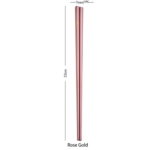 Essstäbchen aus Edelstahl, 23 cm, 1 Paar 1