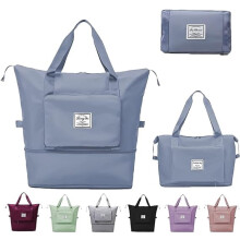 Mala de viagem dobrável de grande capacidade, com compartimentos separados para itens secos e molhados, multifuncional, para uso como bolsa de ombro