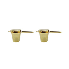 2X Tea Leaf Tea Strainer Golden  Tea Strainer Kung Fu Tea Set