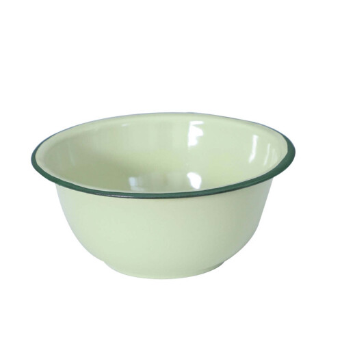 Viflosae Emaljerad Risskål, Grön, 14cm 1