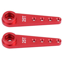 2X Alloy WPL1627R Upgrade 25T Metal Steering Arm for WPL RC1:16 Car DIY Red