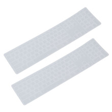Lot de 2 protections de clavier fines en silicone avec pavé numérique pour clavier transparent