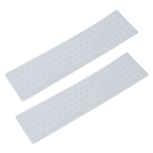 2X Silicone Thin Keyboard Skin Cover Protector with Numeric Keypad for   Transparent