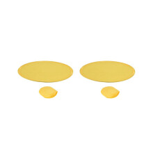2 éventails ronds pliables - Jaune