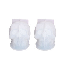 2X Skull Silicone Mold Halloween Skull Candle Mold Large Skull Resin Mold for Candle DIY Soap Making Epoxy Mold Resin