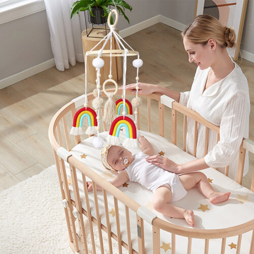 Kayannuo Home Decor Clearance: Ξύλινη Κούνια-Μεταφορά, Συμβατή με την Οροφή του Παιδικού 2