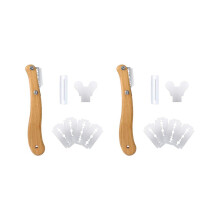 2X Bread Lame with Wooden Handle, Bread Bakers Lame Slashing Tool, Bread Slicer Cake Cutter, Dough Making Slasher Tools
